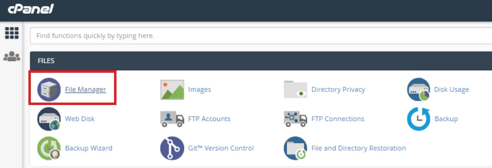 Mastering cPanel File Manager: Tips for Efficient File and Folder Management, Accessing the File Manager in cPanel 3