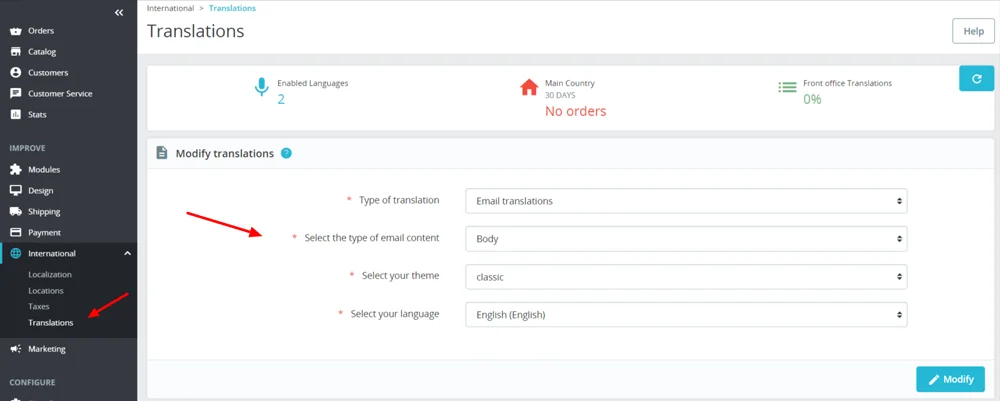 How to Configure Emails in PrestaShop, Customizing Email Templates in PrestaShop