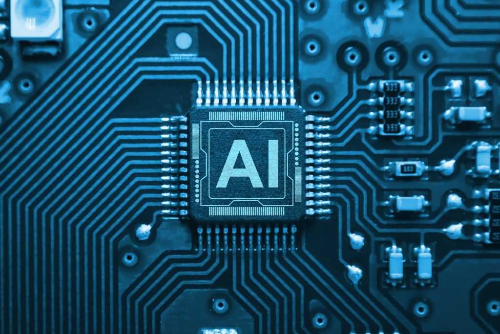 AI (Artificial Intelligence) technology, chip IC on PCB, PCB circuit board, microprocessor